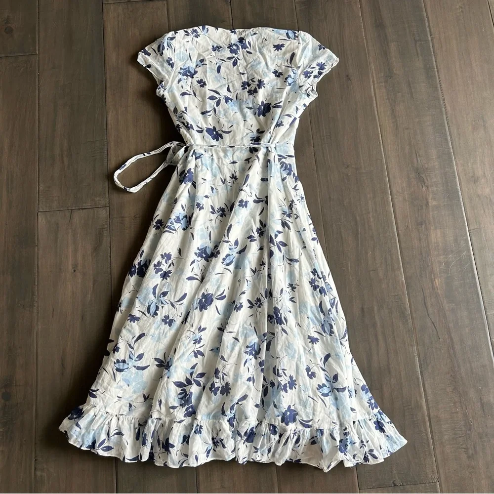 Polo Ralph Lauren Floral-Print Cotton Wrap Dress - Picture 6 of 6